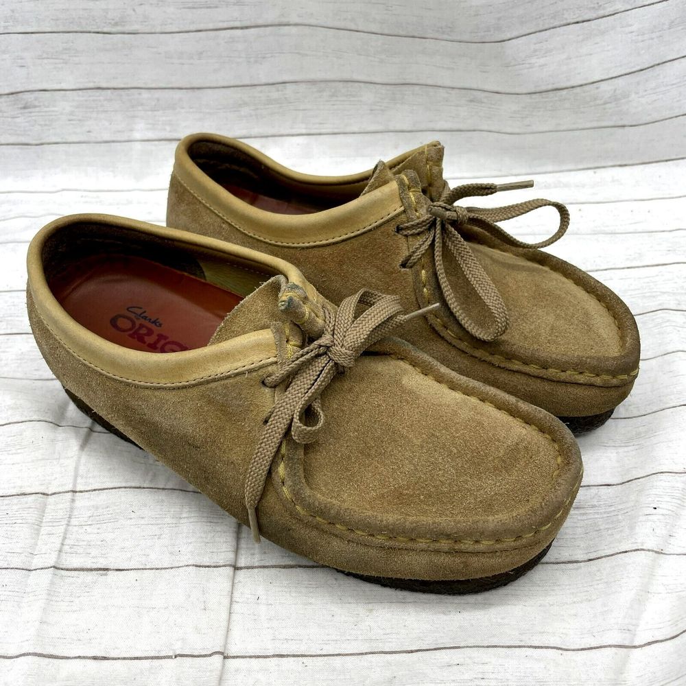 Clarks Originals Wallabee 35395 Women Tan Suede Lace Up Casual Shoes Size 7 M